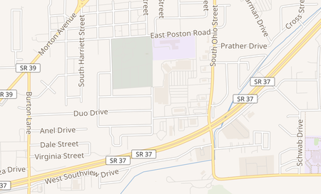 map of 1720 S Bobby Helms Blvd Martinsville, IN 46151