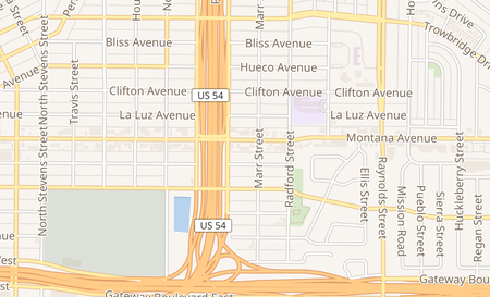 map of 4318 Montana El Paso, TX 79903