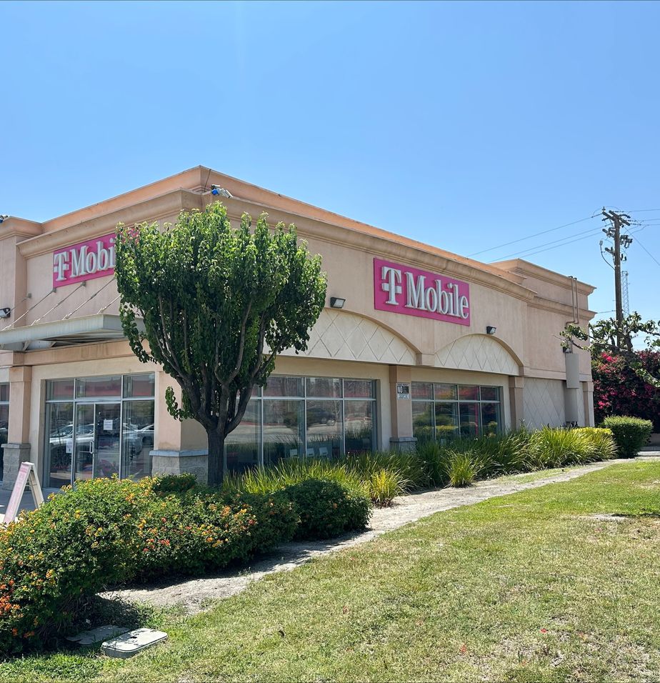 Exterior photo of T-Mobile Store at Mill St & Mt Vernon Ave, San Bernardino, CA