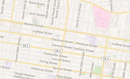 map of 41 S 52nd St Philadelphia, PA 19139