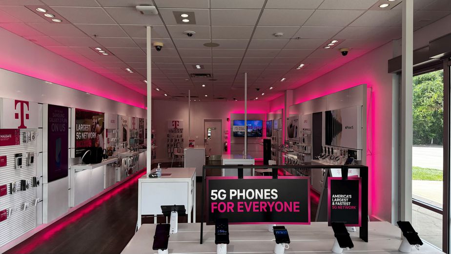 Interior photo of T-Mobile Store at River Bend Marketplace, Asheville, NC