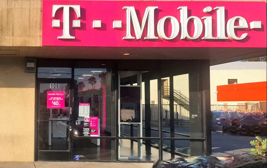 Exterior photo of T-Mobile store at N San Fernando Rd & Roswell St, Los Angeles, CA