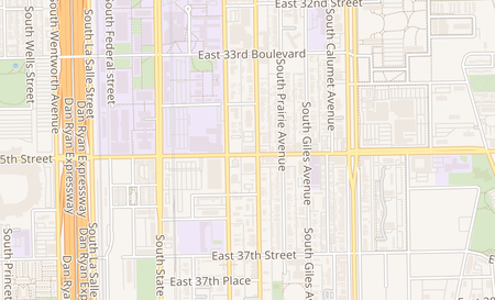 map of 120 E 35th St Chicago, IL 60616