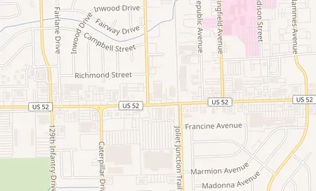 map of 2415 W Jefferson St. Ste. A Unit A Joliet, IL 60435