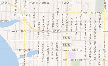 map of 2303-B W. 15th St. Panama City, FL 32401