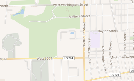 map of 629 N 13th St Decatur, IN 46733