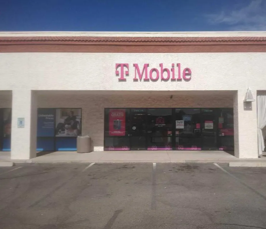 Exterior photo of T-Mobile store at W Mariposa Rd & N Mastick Way, Nogales, AZ