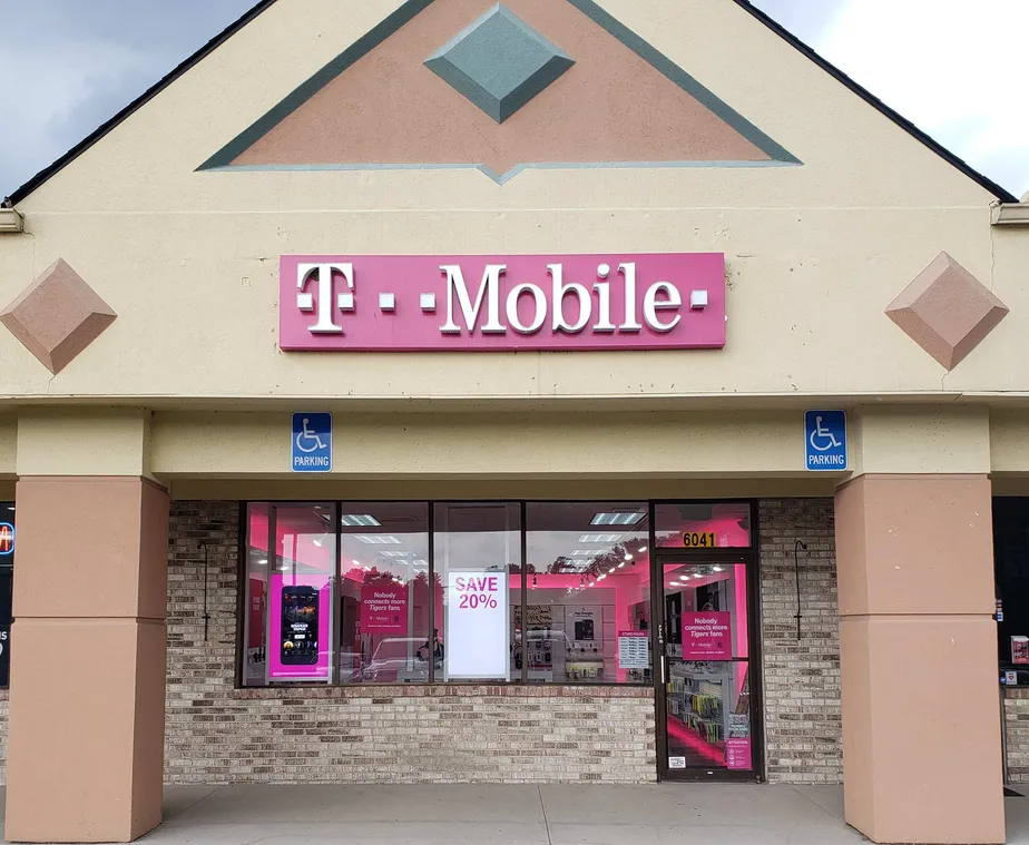 Exterior photo of T-Mobile store at Rochester Rd & E Square Lake Rd, Troy, MI