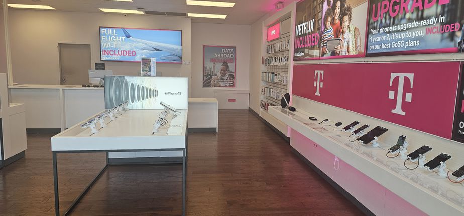Interior photo of T-Mobile Store at Airport Fwy & Central Dr, Bedford, TX