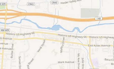 map of 1800 E Historic HWY 66 Gallup, NM 87301