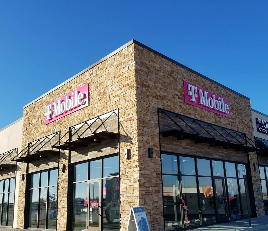 Exterior photo of T-Mobile store at Ten Gallon Dr & Mcpherson Blvd, Ft Worth, TX