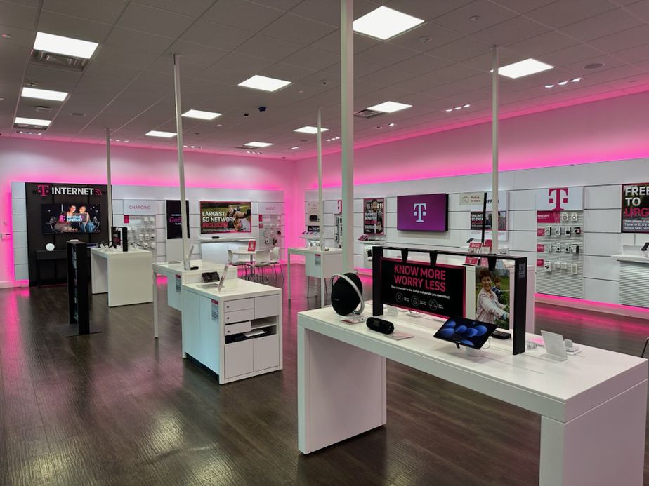 Interior photo of T-Mobile Store at Kirkwood Mall, Bismarck, ND