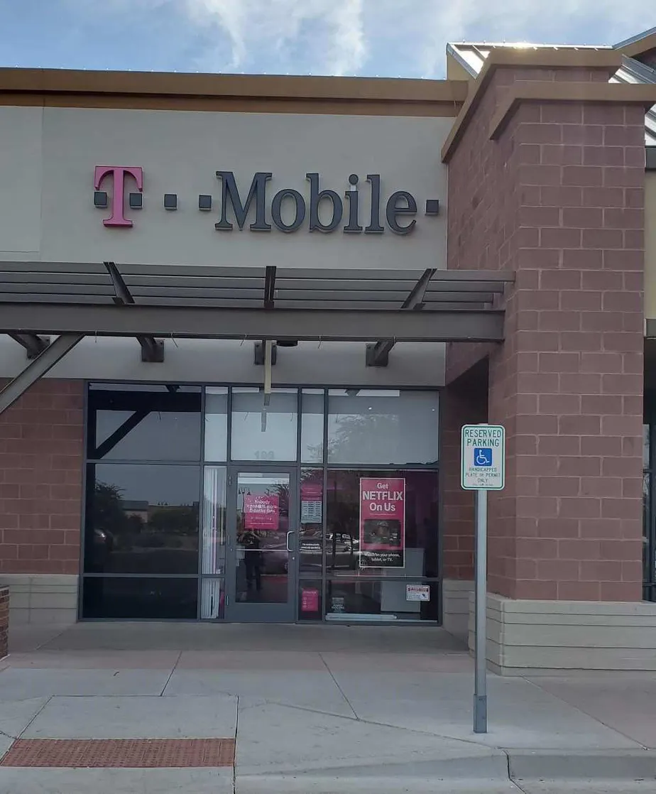 Exterior photo of T-Mobile store at S Ellsworth Loop & E Rittenhouse Rd, Queen Creek, AZ