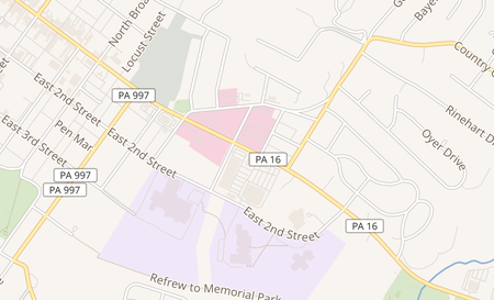 map of 628 E Main St Waynesboro, PA 17268