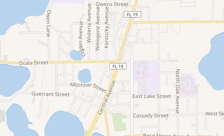 map of 381 N Central Ave Umatilla, FL 32784