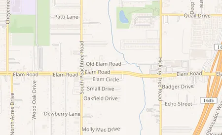 map of 11501 Elam Rd Ste B Balch Springs, TX 75180