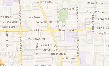 map of 104 Tidwell Rd. F Houston, TX 77022