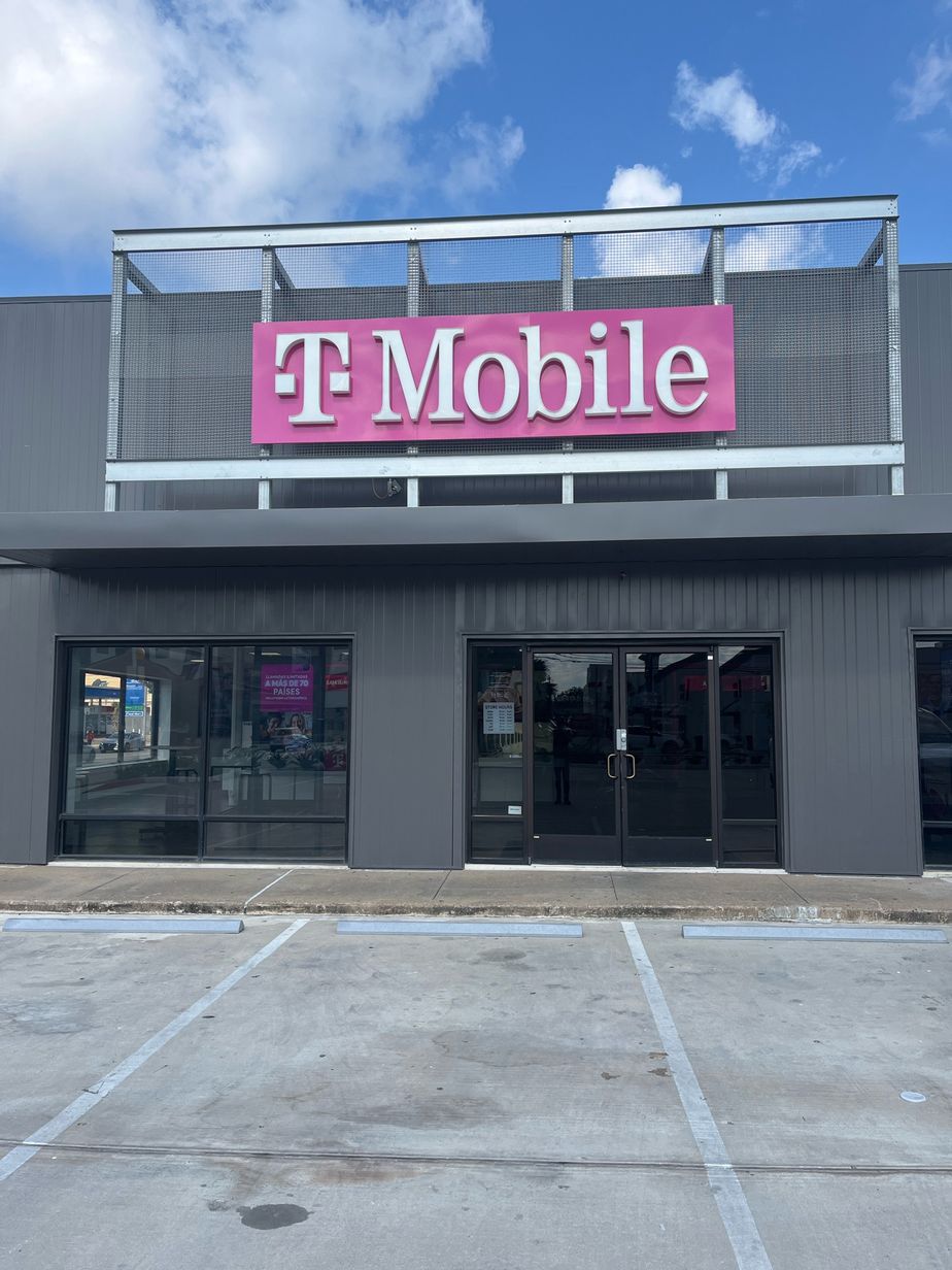 Exterior photo of T-Mobile Store at Westheimer Rd & Huldy St, Houston, TX