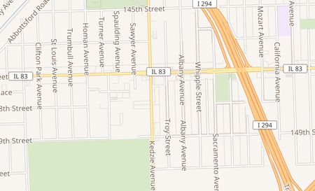map of 14735 S Kedzie Posen, IL 60469