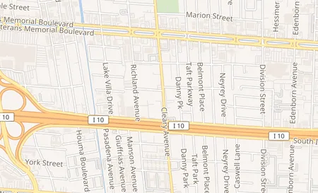 map of 2900 Cleary Ave. Metairie, LA 70002