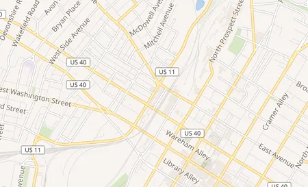 map of 134 N Burhans Blvd Hagerstown, MD 21740