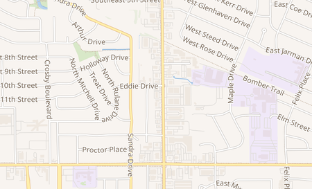 map of 1017 S Air Depot Blvd Ste B Midwest City, OK 73110