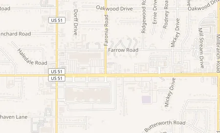 map of 4650 Faronia Rd. Memphis, TN 38116