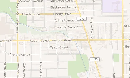 map of 3201 Auburn St Rockford, IL 61101