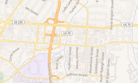 map of 1611 E. Bessemer Ave Greensboro, NC 27405
