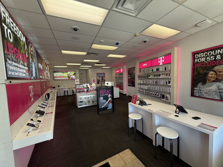 Interior photo of T-Mobile Store at Riverwalk Mall, Charleston, WV