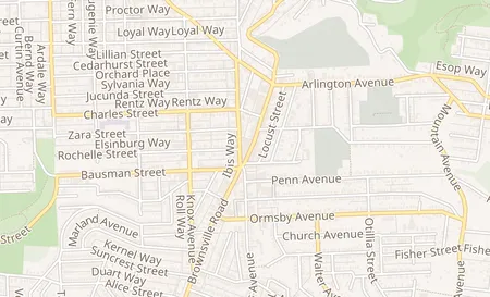 map of 228 Brownsville Rd Pittsburgh, PA 15210