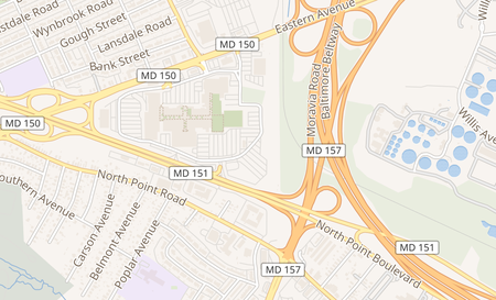 map of 7816 Eastpoint Mall Baltimore, MD 21224