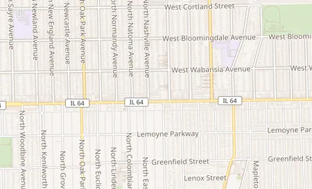map of 6524 W North Ave Chicago, IL 60707
