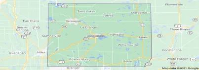 map of Cass County, MI 49031