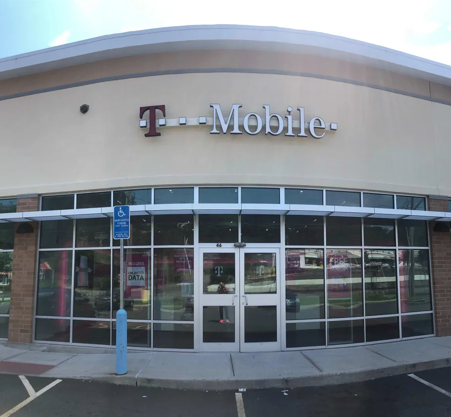 Exterior photo of T-Mobile store at Pershing Dr & Division St 2, Derby, CT