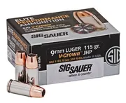 Sig Sauer Elite Performance 9mm 115 Grain V-Crown JHP, 20 Rounds E9MMA1-20 | E9MMA1-20