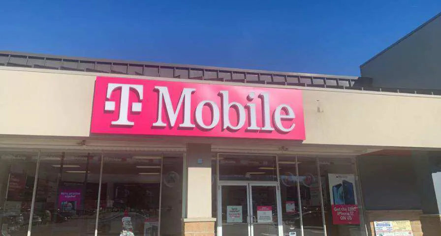 Exterior photo of T-Mobile store at E State St & Pinchot Ln, Athens, OH