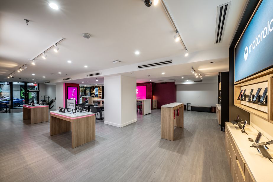 Interior photo of T-Mobile Store at 6th & Pine, Seattle, WA