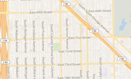 map of 423 East 71st street Chicago, IL 60619