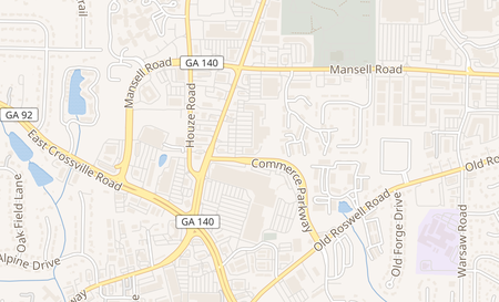 map of 10699 Alpharetta Hwy Roswell, GA 30076