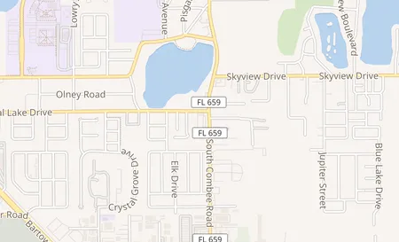 map of 1529 S Combee Rd Lakeland, FL 33801