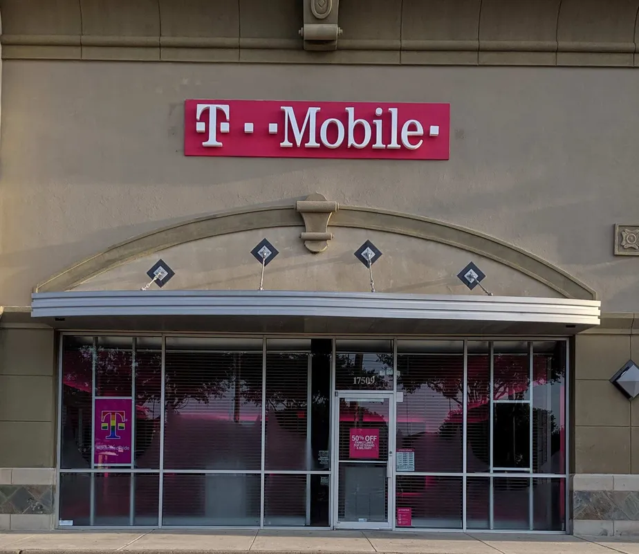 Exterior photo of T-Mobile store at Gessner & Hwy 249, Houston, TX