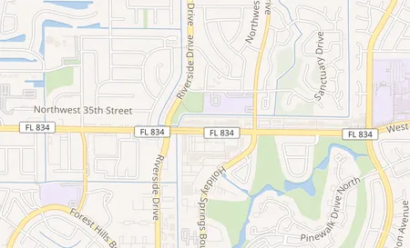 map of 8009 W Sample Rd Coral Springs, FL 33065