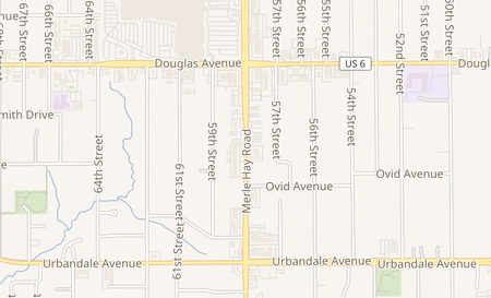 map of 3512 Merle Hay Rd ` Des Moines, IA 50310