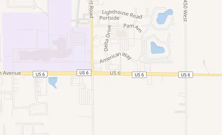 map of 6534 Us Hwy 6 Portage, IN 46368