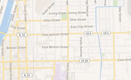 map of 321 Collins St Joliet, IL 60432