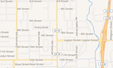 map of 1622 Highway 14 Lake Charles, LA 70601