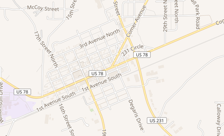 map of 2120 Cogswell Ave Pell City, AL 35125