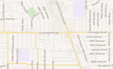 map of 5244 fruitridge Rd Sacramento, CA 95820