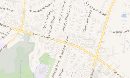map of 4003 Rosehaven Dr Charlotte, NC 28205